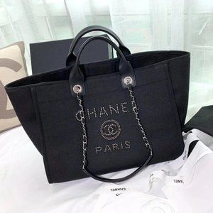 Chanel Pearl Tote Black Chain CrossBody